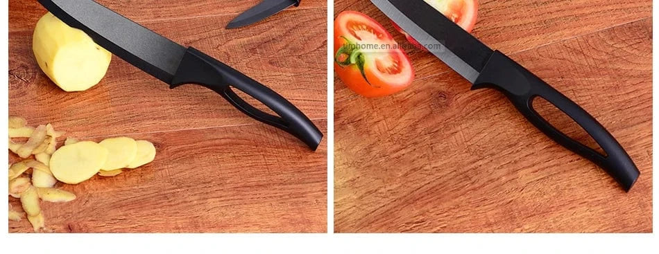 China China Timhome Zirconia Ceramic Knife Set 6" 5" 4" 3" Inch With Hollow Handle Kitchen Cooking Tools