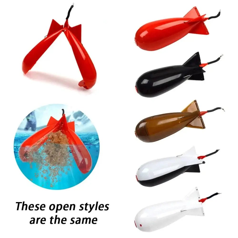 China China TOLU Fishing Rocket Feeder Large Small Spod Bomb Float Lure Bait Holder 2 Size Pellet Rockets Feeders Position Gear Accessories