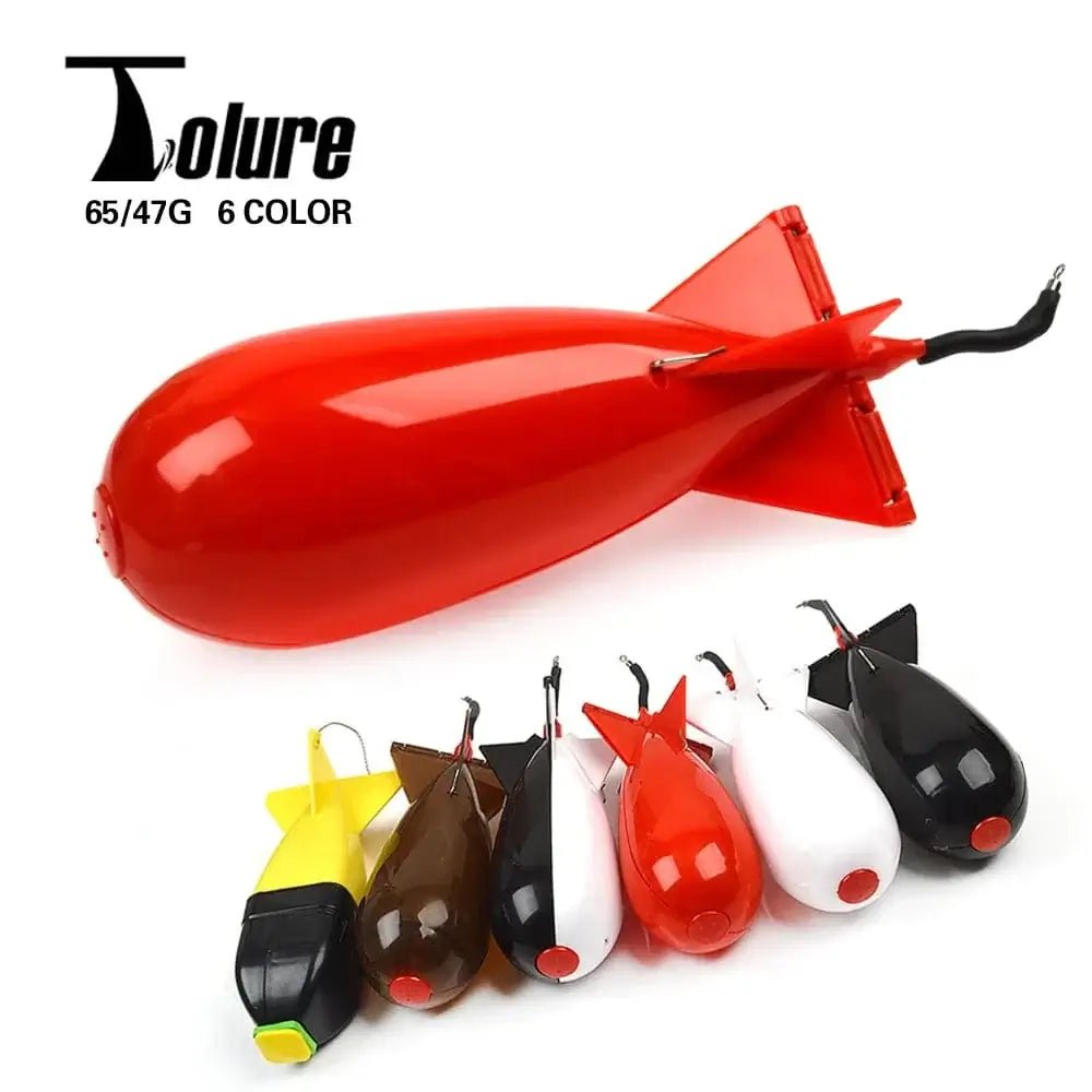 China China TOLU Fishing Rocket Feeder Large Small Spod Bomb Float Lure Bait Holder 2 Size Pellet Rockets Feeders Position Gear Accessories