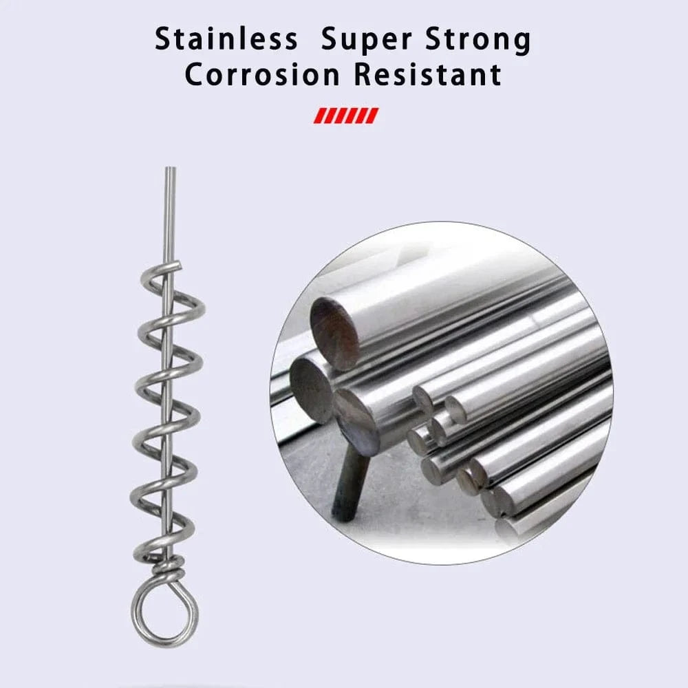 China China Topline 100pcs Spring Lock Pin Crank Hook Fishing Connector Stainless Steel Spring Crank Lock for Soft Lure Fishing Tackle