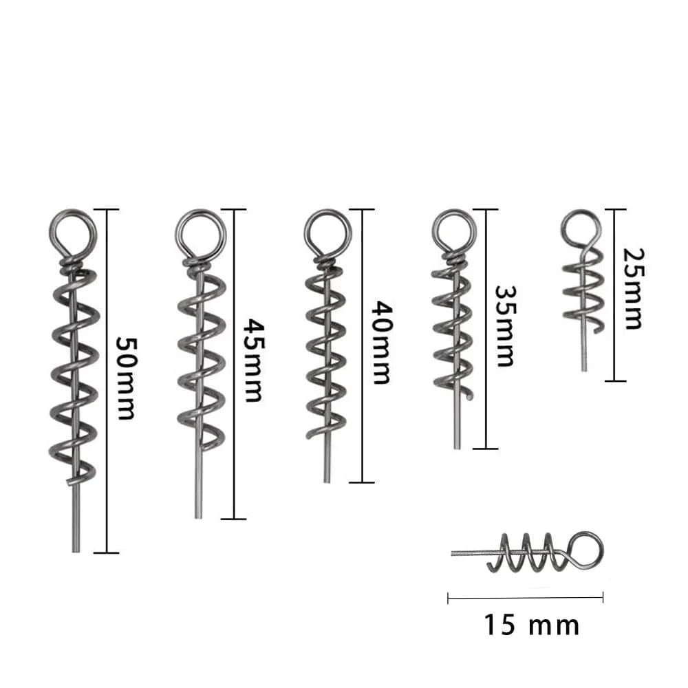 China China Topline 100pcs Spring Lock Pin Crank Hook Fishing Connector Stainless Steel Spring Crank Lock for Soft Lure Fishing Tackle