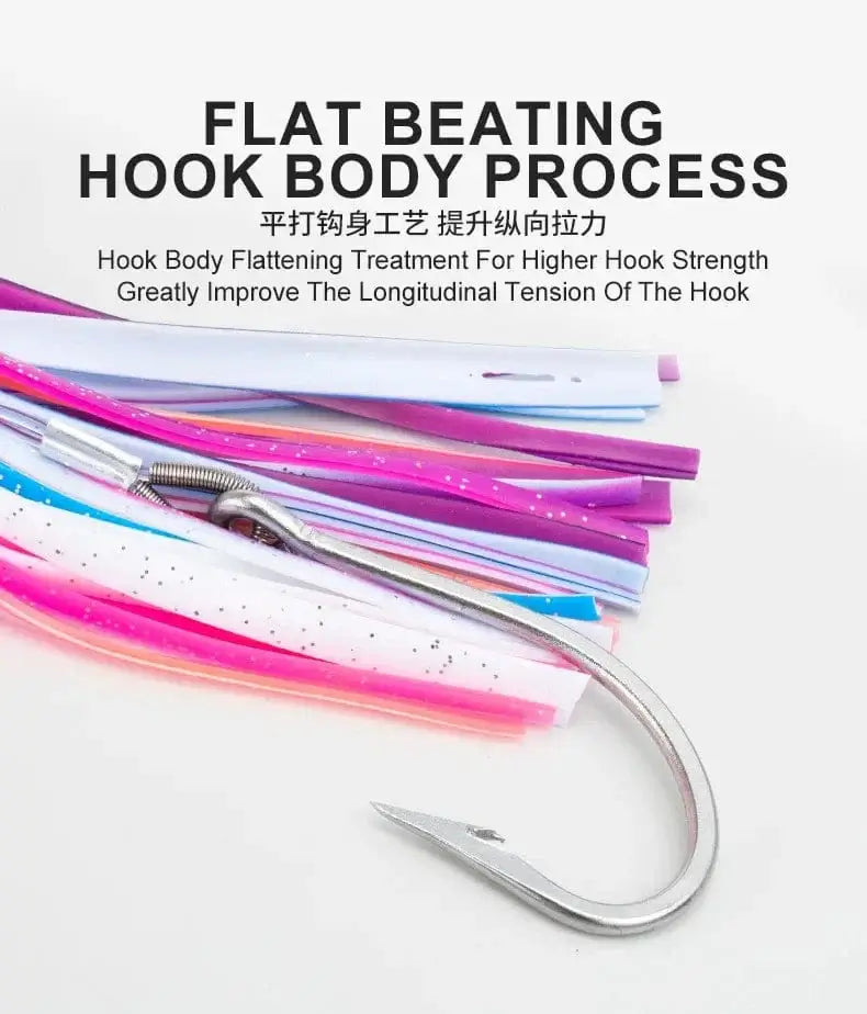 China China Trolling Skirt Tuna Lures 50g/16.5cm Sinking Boat UV Light Fishing Saltwater Lures for Marlin Sea Trolling Fishing Bait