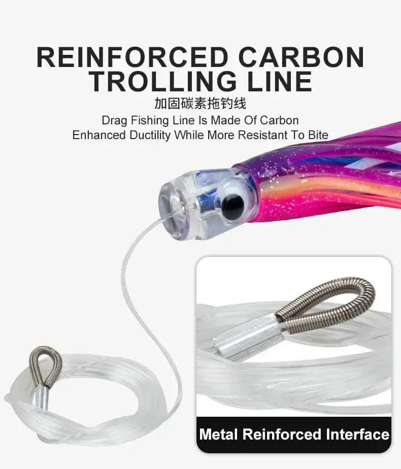 China China Trolling Skirt Tuna Lures 50g/16.5cm Sinking Boat UV Light Fishing Saltwater Lures for Marlin Sea Trolling Fishing Bait