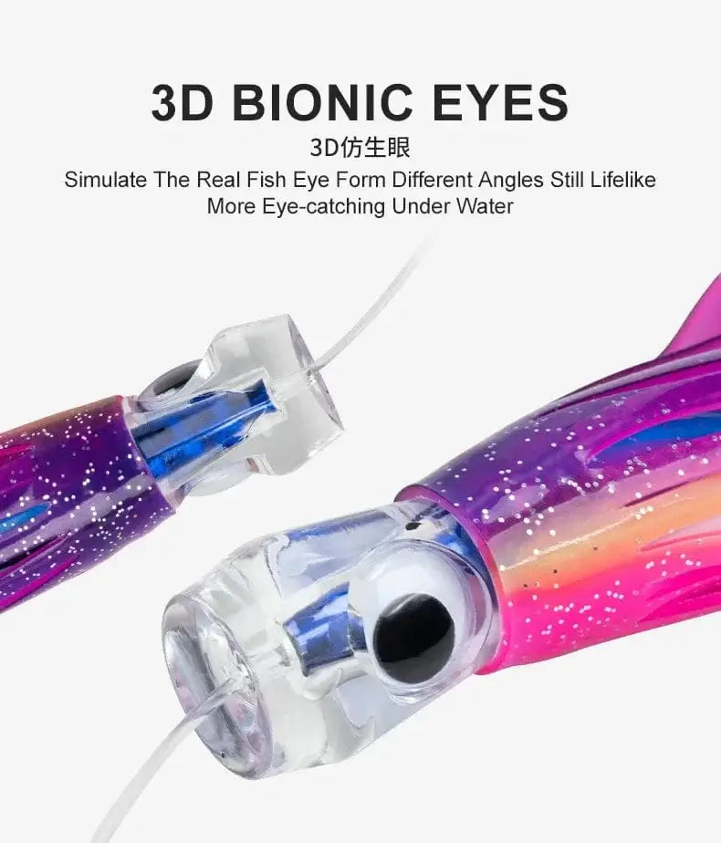 China China Trolling Skirt Tuna Lures 50g/16.5cm Sinking Boat UV Light Fishing Saltwater Lures for Marlin Sea Trolling Fishing Bait