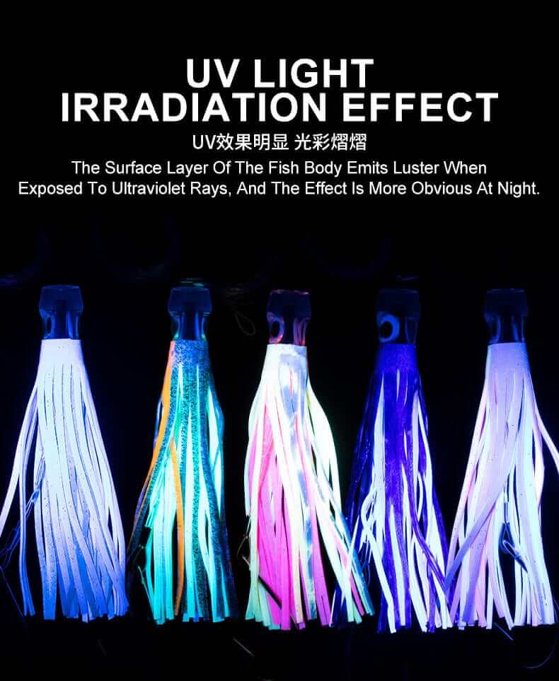 China China Trolling Skirt Tuna Lures 50g/16.5cm Sinking Boat UV Light Fishing Saltwater Lures for Marlin Sea Trolling Fishing Bait