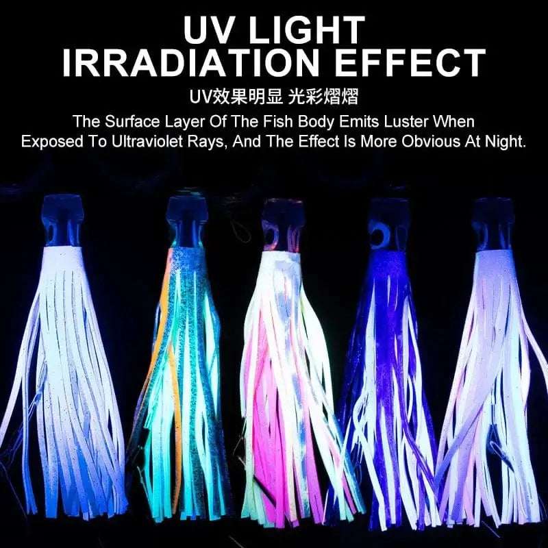 China China Trolling Skirt Tuna Lures 50g/16.5cm Sinking Boat UV Light Fishing Saltwater Lures for Marlin Sea Trolling Fishing Bait