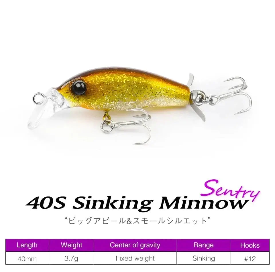 China China TSURINOYA 40S Sinking Minnow Fishing Lure 40mm 3.7g SENTRY Artificial Hard Bait For Light Game Ajing Rockfish Bass Pike Jerkbait