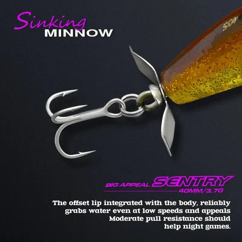 China China TSURINOYA 40S Sinking Minnow Fishing Lure 40mm 3.7g SENTRY Artificial Hard Bait For Light Game Ajing Rockfish Bass Pike Jerkbait