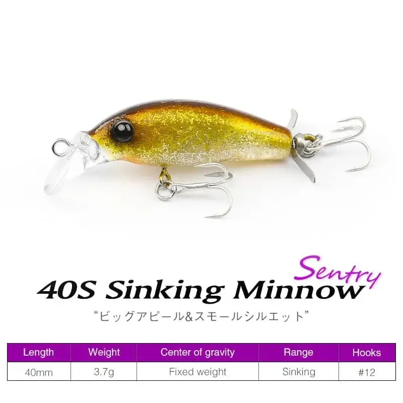 China China TSURINOYA 40S Sinking Minnow Fishing Lure 40mm 3.7g SENTRY Artificial Hard Bait For Light Game Ajing Rockfish Bass Pike Jerkbait