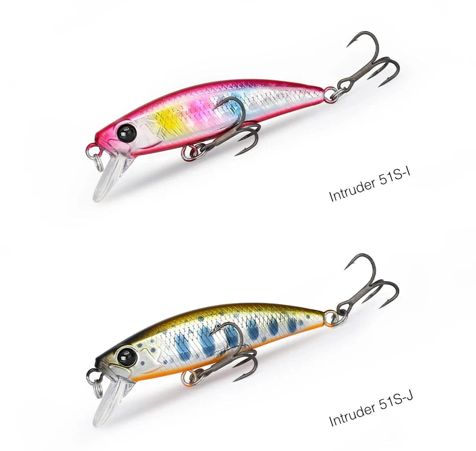 China China TSURINOYA 51mm 5.8g Sinking Minnow Intruder 51S River Fishing Lure Light Game Fishing Lure Stream Hard Bait Perch Pike Trout