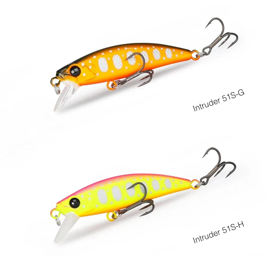 China China TSURINOYA 51mm 5.8g Sinking Minnow Intruder 51S River Fishing Lure Light Game Fishing Lure Stream Hard Bait Perch Pike Trout