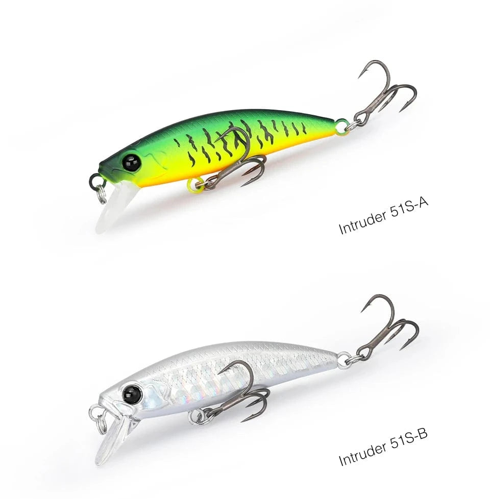 China China TSURINOYA 51mm 5.8g Sinking Minnow Intruder 51S River Fishing Lure Light Game Fishing Lure Stream Hard Bait Perch Pike Trout