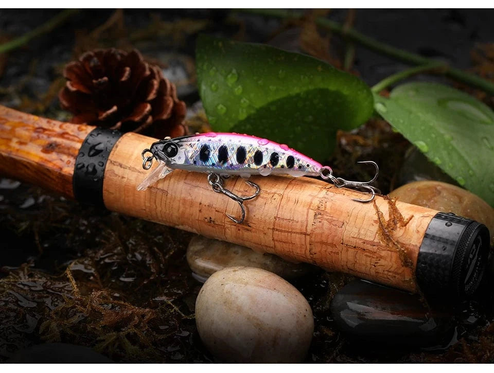 China China TSURINOYA 51mm 5.8g Sinking Minnow Intruder 51S River Fishing Lure Light Game Fishing Lure Stream Hard Bait Perch Pike Trout