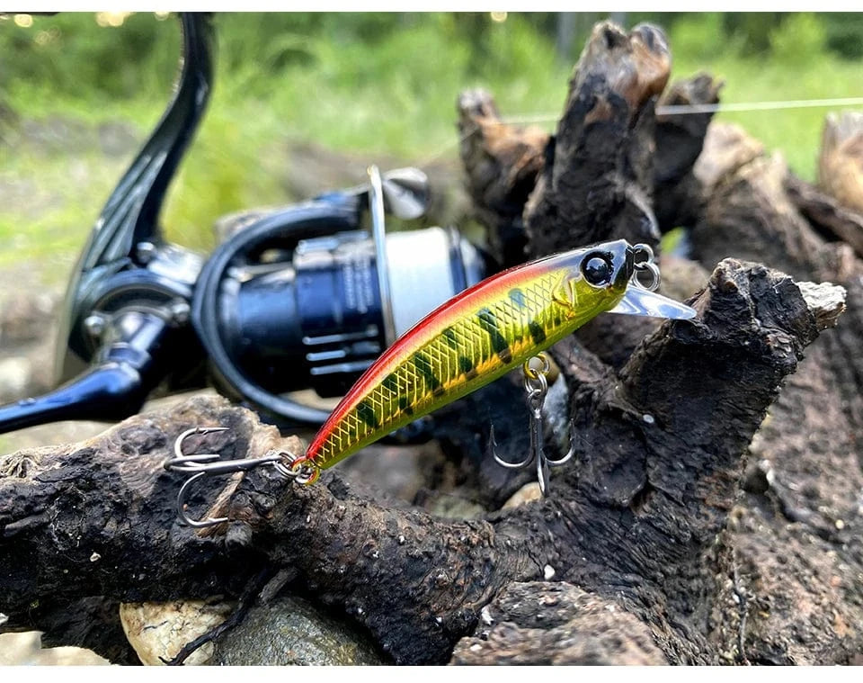 China China TSURINOYA 51mm 5.8g Sinking Minnow Intruder 51S River Fishing Lure Light Game Fishing Lure Stream Hard Bait Perch Pike Trout