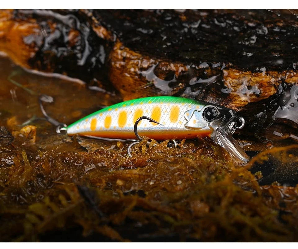 China China TSURINOYA 51mm 5.8g Sinking Minnow Intruder 51S River Fishing Lure Light Game Fishing Lure Stream Hard Bait Perch Pike Trout