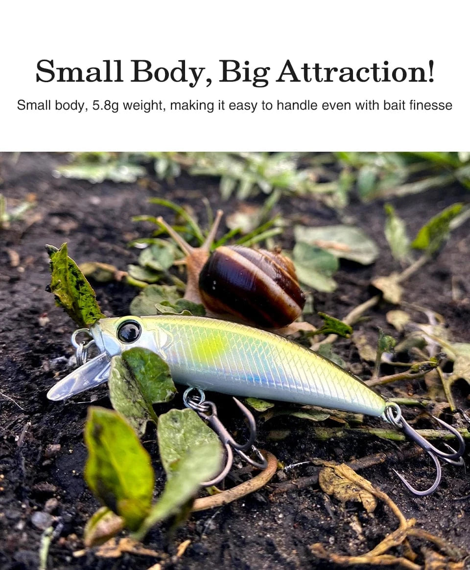 China China TSURINOYA 51mm 5.8g Sinking Minnow Intruder 51S River Fishing Lure Light Game Fishing Lure Stream Hard Bait Perch Pike Trout