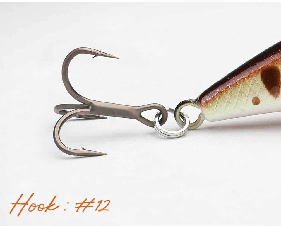 China China TSURINOYA 51mm 5.8g Sinking Minnow Intruder 51S River Fishing Lure Light Game Fishing Lure Stream Hard Bait Perch Pike Trout