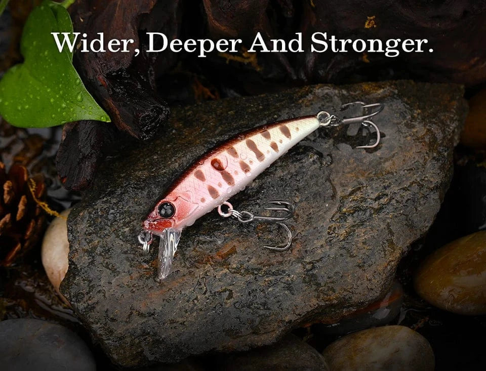 China China TSURINOYA 51mm 5.8g Sinking Minnow Intruder 51S River Fishing Lure Light Game Fishing Lure Stream Hard Bait Perch Pike Trout