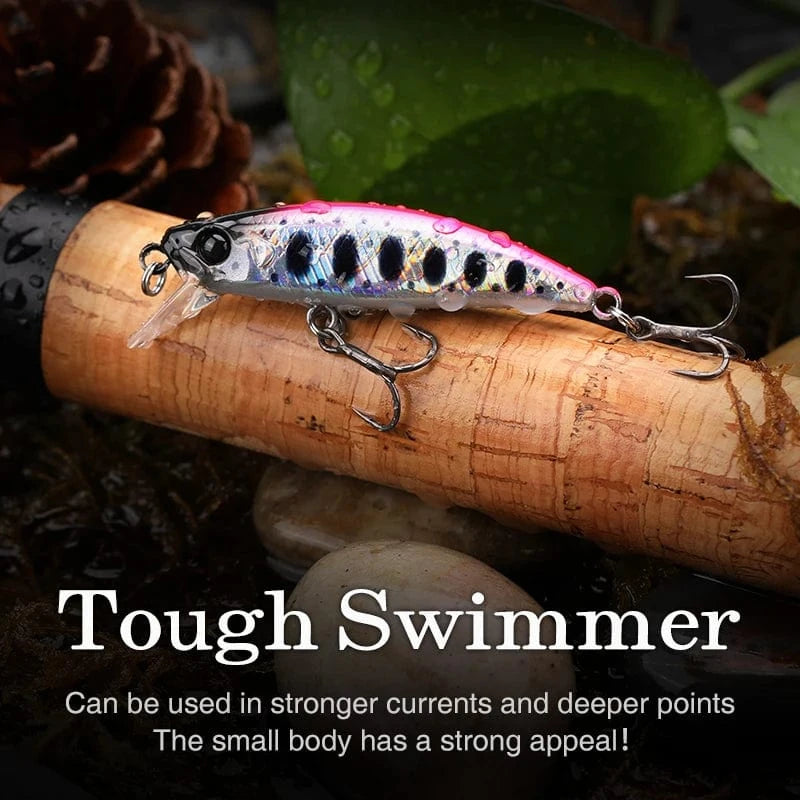 China China TSURINOYA 51mm 5.8g Sinking Minnow Intruder 51S River Fishing Lure Light Game Fishing Lure Stream Hard Bait Perch Pike Trout