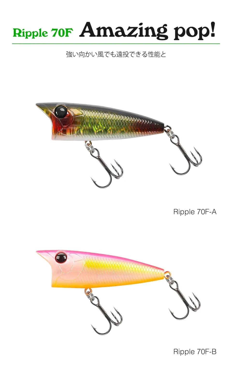 China China TSURINOYA 70mm 12g Fishing Lure Topwater Popper RIPPER 70F Long Casting Hard Bait Pike Bass Game Big Mouse Surface Model Wobble