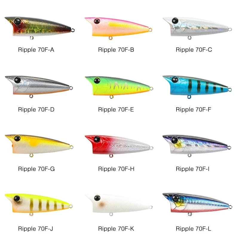 China China TSURINOYA 70mm 12g Fishing Lure Topwater Popper RIPPER 70F Long Casting Hard Bait Pike Bass Game Big Mouse Surface Model Wobble