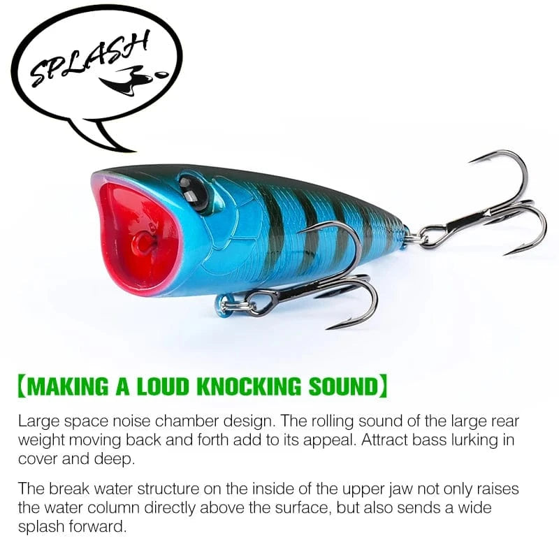 China China TSURINOYA 70mm 12g Fishing Lure Topwater Popper RIPPER 70F Long Casting Hard Bait Pike Bass Game Big Mouse Surface Model Wobble