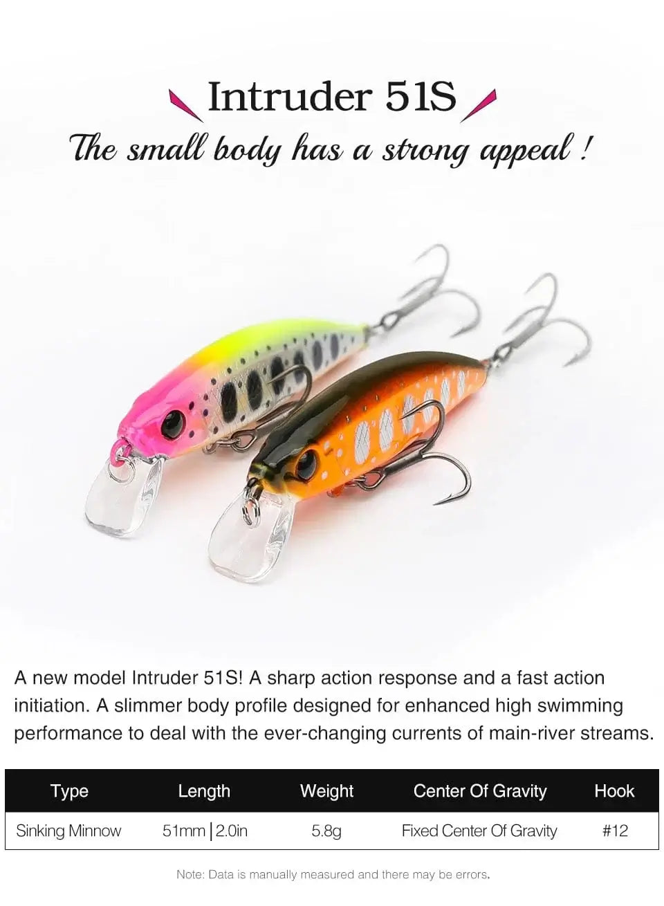 China China TSURINOYA Bait Finesse Fishing Lure Intruder 51S Sinking Minnow Jerkbait 51mm 5.8g Super-Slide Hooks Trout Ajing Game Hard Bait