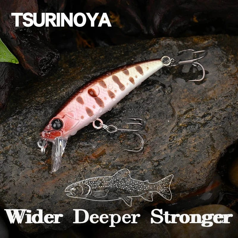 China China TSURINOYA Bait Finesse Fishing Lure Intruder 51S Sinking Minnow Jerkbait 51mm 5.8g Super-Slide Hooks Trout Ajing Game Hard Bait