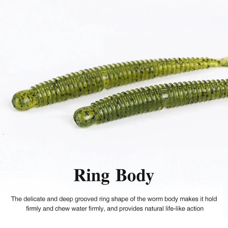 China China TSURINOYA Soft Bait Fishing Lure FLAME 3.0in 1.8g 18pcs Silicone Worm Bass Pike Light Game Fishing Rig Tackle Swimbait