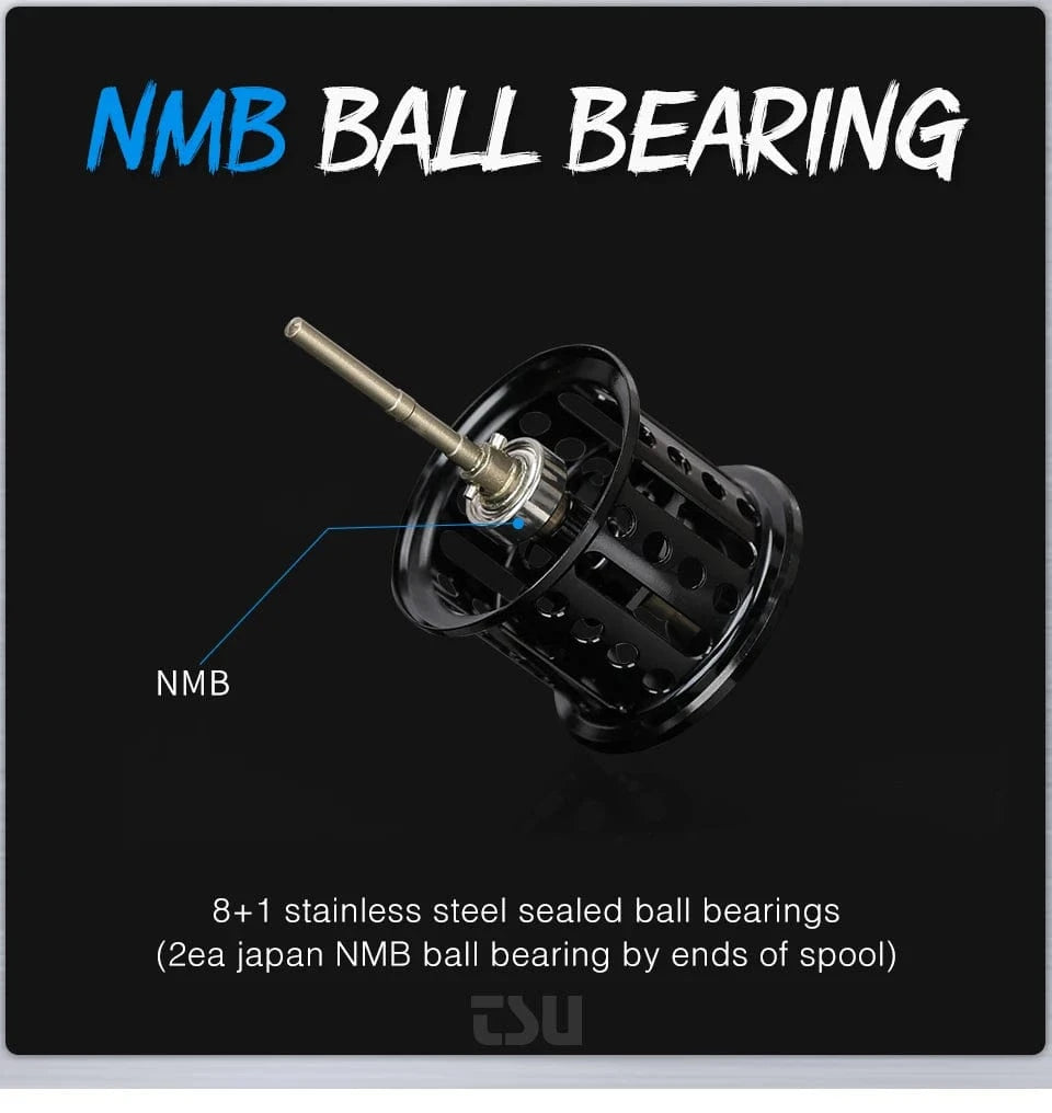China China TSURINOYA Spirit Fox 50 Bait Finesse System Baitcasting Fishing Reel 7.3:1 Gear Ratio Carbon Fishing Coil For Light Game Trout