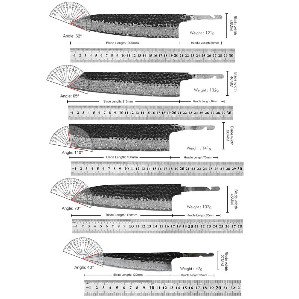 China China TURWHO 1-5 Pieces Japanese Chef Knives