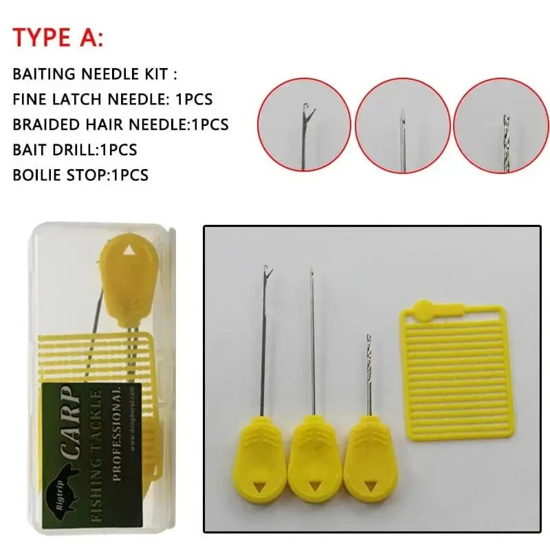 China China Type A 6pcs Carp Fishing Accessories Hair Rig Fishing Hook Set Ready Made Tied Rigging With Fishing Line Boilie Hook For Carp Tackle