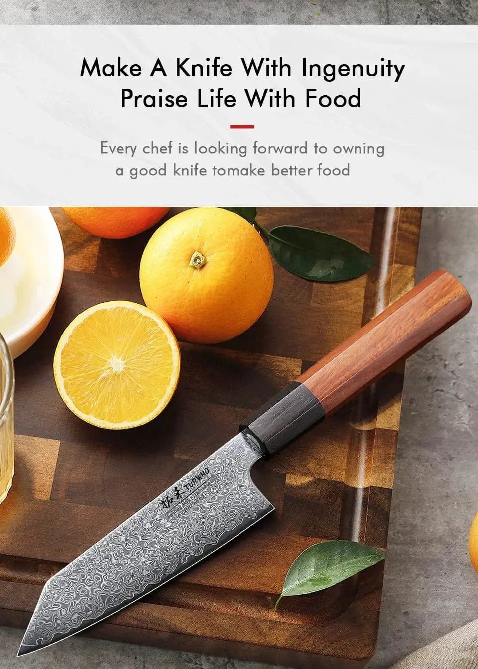 China China Utility knife / 5 inch TURWHO 5" Kitchen Utility Knife Japanese Hand Forged Damascus Steel Chef Knives Vegetable Meat Peeling Fruit Knife Cooking Tools