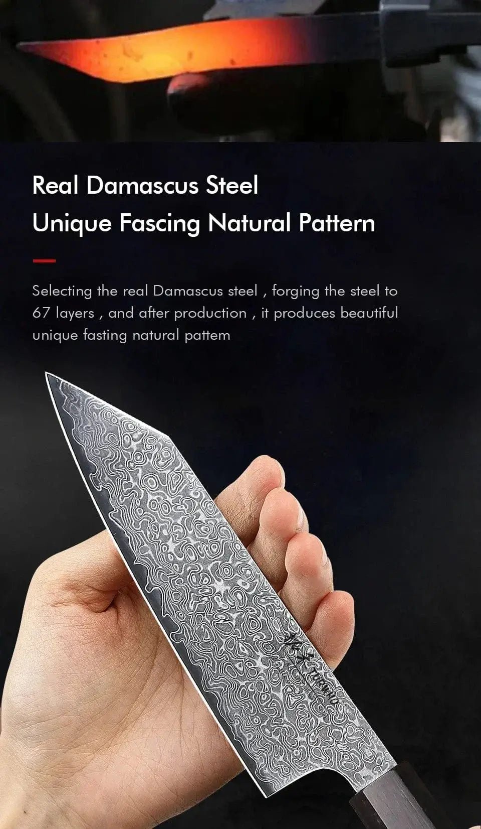China China Utility knife / 5 inch TURWHO 5" Kitchen Utility Knife Japanese Hand Forged Damascus Steel Chef Knives Vegetable Meat Peeling Fruit Knife Cooking Tools