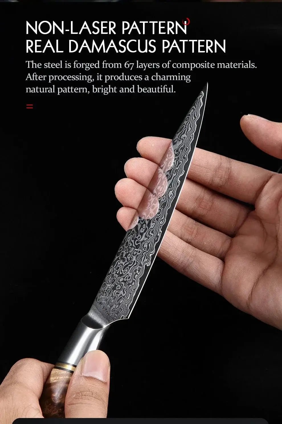 China China utilityknife / 5 inch HEZHEN 5 inch Utility Knife Real 67 Layer Damascus Super Steel Super Cook Knife Pretty Peeling Knife Super Sharp Kitchen Knife