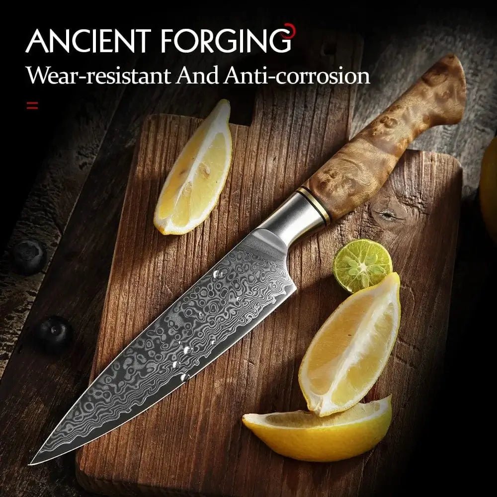 China China utilityknife / 5 inch HEZHEN 5 inch Utility Knife Real 67 Layer Damascus Super Steel Super Cook Knife Pretty Peeling Knife Super Sharp Kitchen Knife