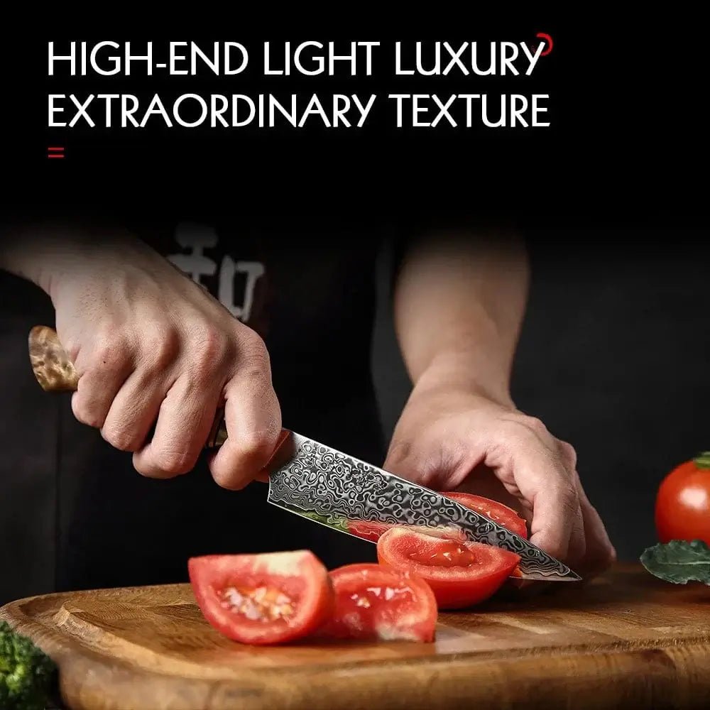 China China utilityknife / 5 inch HEZHEN 5 inch Utility Knife Real 67 Layer Damascus Super Steel Super Cook Knife Pretty Peeling Knife Super Sharp Kitchen Knife