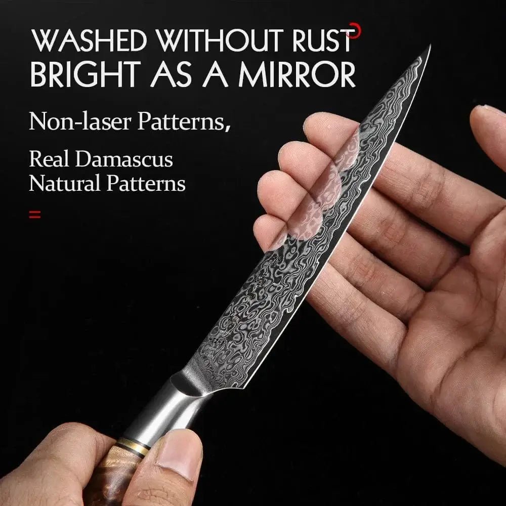 China China utilityknife / 5 inch HEZHEN 5 inch Utility Knife Real 67 Layer Damascus Super Steel Super Cook Knife Pretty Peeling Knife Super Sharp Kitchen Knife