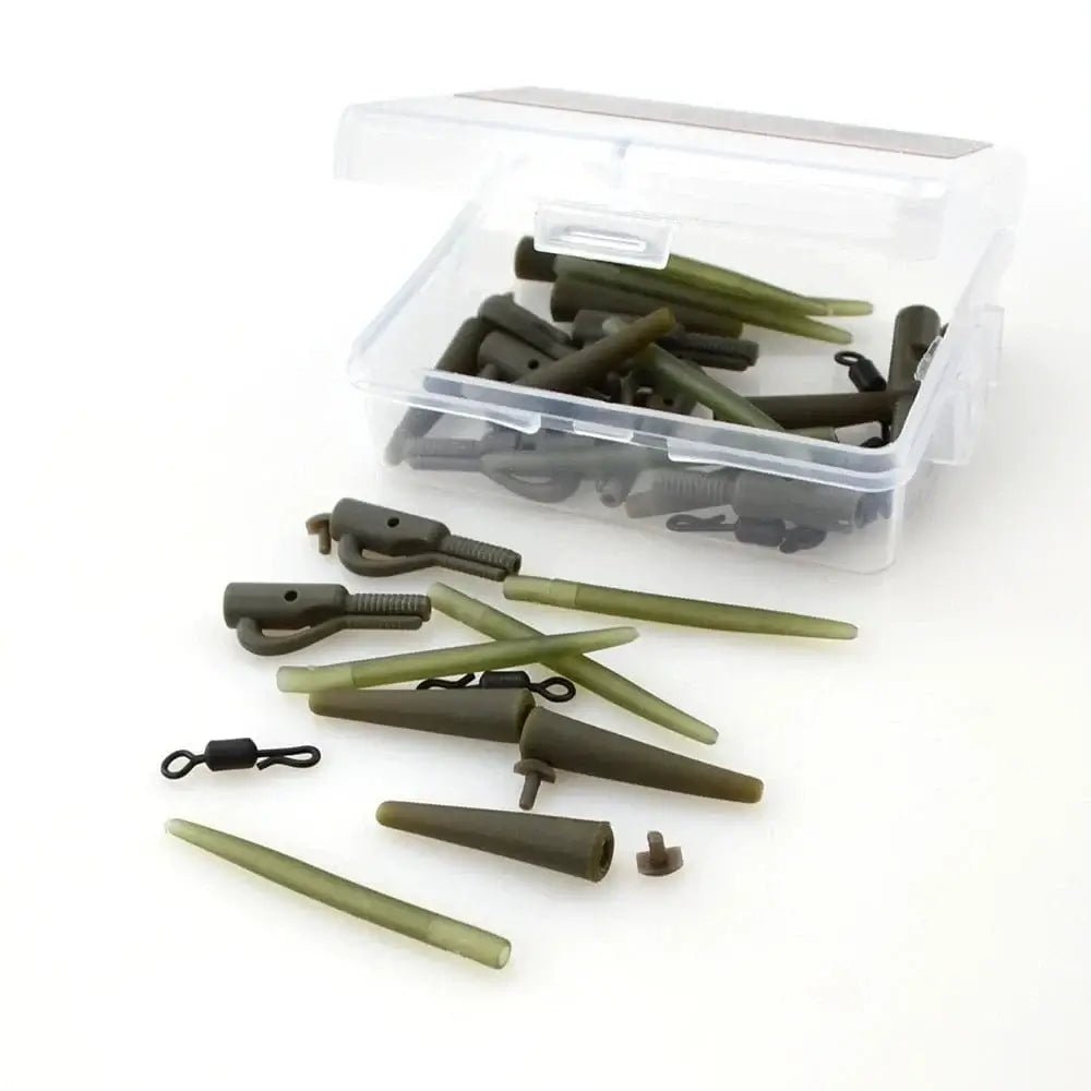 China China Variant Hirisi 40 x Carp Fishing Safety Lead Clips Tail Rubber Cone Anti Tangle Sleeve Quick Change Swivels Fishing Accessories Rig M5-1