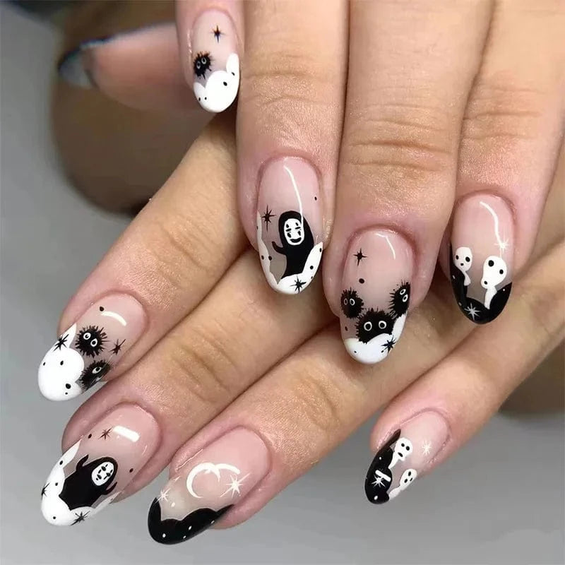 China China W227 24pcs Light Green Stripe Gradient Wearing Fake Nails Seamless Removable Full Cover Long False Nails Press On Nails With Designs