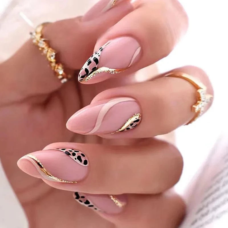 China China W236 24pcs Light Green Stripe Gradient Wearing Fake Nails Seamless Removable Full Cover Long False Nails Press On Nails With Designs