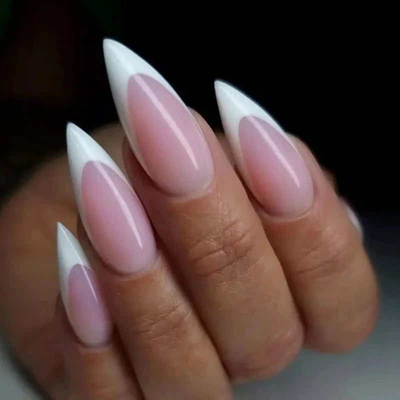 China China W286 24pcs Light Green Stripe Gradient Wearing Fake Nails Seamless Removable Full Cover Long False Nails Press On Nails With Designs