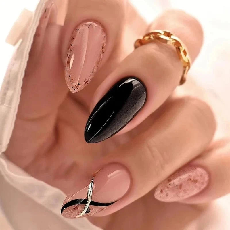 China China W287 24pcs Light Green Stripe Gradient Wearing Fake Nails Seamless Removable Full Cover Long False Nails Press On Nails With Designs