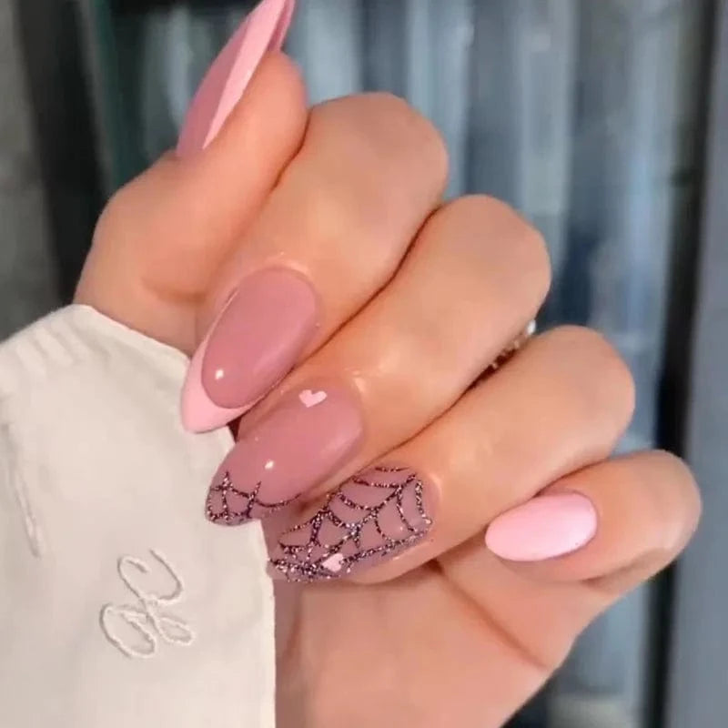 China China W289 24pcs Light Green Stripe Gradient Wearing Fake Nails Seamless Removable Full Cover Long False Nails Press On Nails With Designs