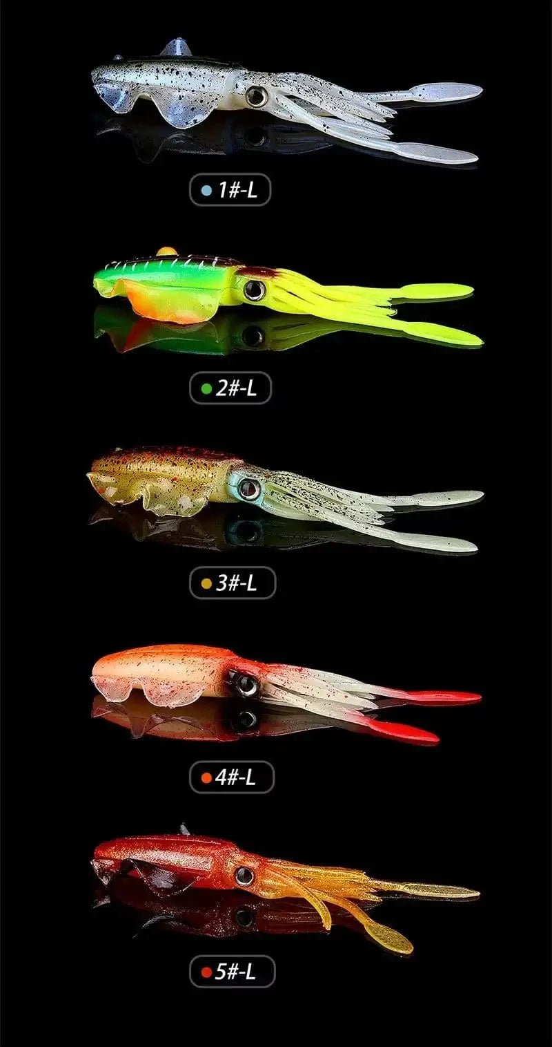 China China WEIHE （5pcs） 7cm/2g 10.5cm/7g soft fishing lure squid fishing bait lifelike octopus TPE swimbait for saltwater