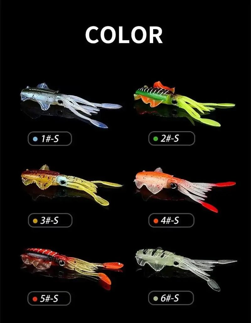 China China WEIHE （5pcs） 7cm/2g 10.5cm/7g soft fishing lure squid fishing bait lifelike octopus TPE swimbait for saltwater