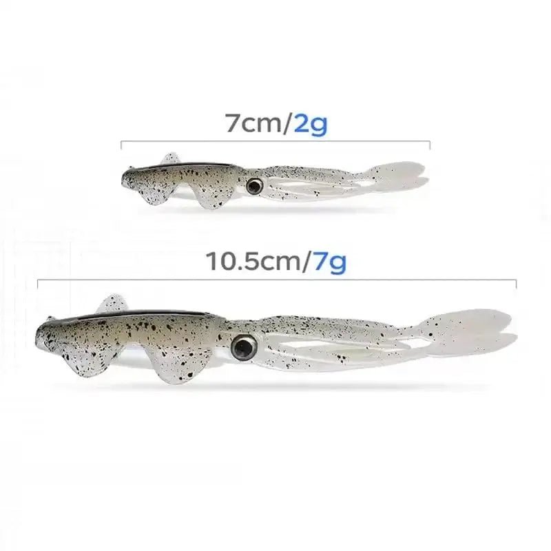 China China WEIHE （5pcs） 7cm/2g 10.5cm/7g soft fishing lure squid fishing bait lifelike octopus TPE swimbait for saltwater