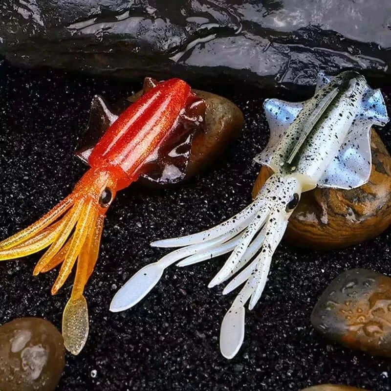 China China WEIHE （5pcs） 7cm/2g 10.5cm/7g soft fishing lure squid fishing bait lifelike octopus TPE swimbait for saltwater