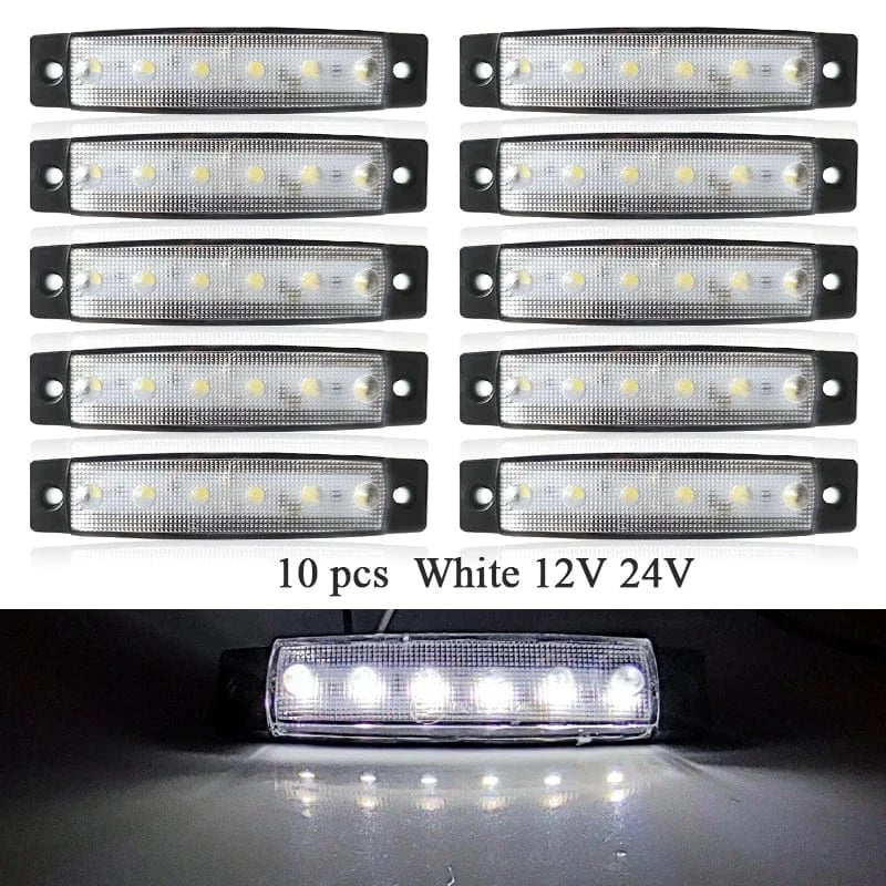 China China Whie 10pcs Marine Boat Waterproof 12V 24V 6 LED Lamp Cabin Deck Courtesy Light Stern Transom Lights Blue For Small Boat Sailboat
