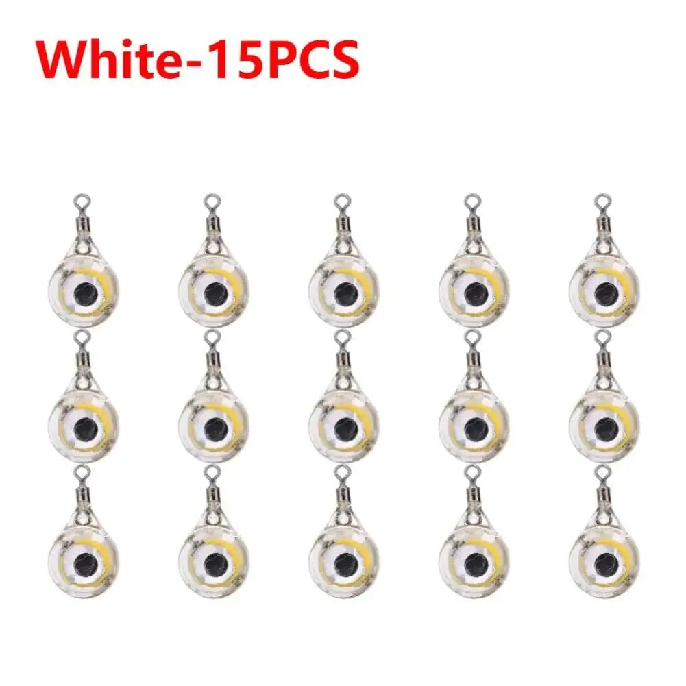 China China White 1 5-20PCS Mini Fishing Lure Light LED Deep Drop Underwater Eye Shape Fishing Squid Fishing Bait Luminous Lure for Attracting Fish